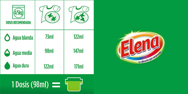 Detergente en gel Elena XXXL para 148 lavados