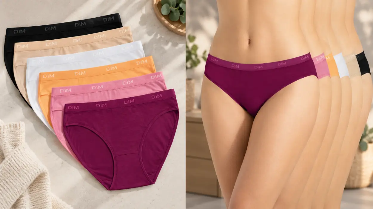 Pack x6 braguitas Dim Ecodim de algodón para mujer