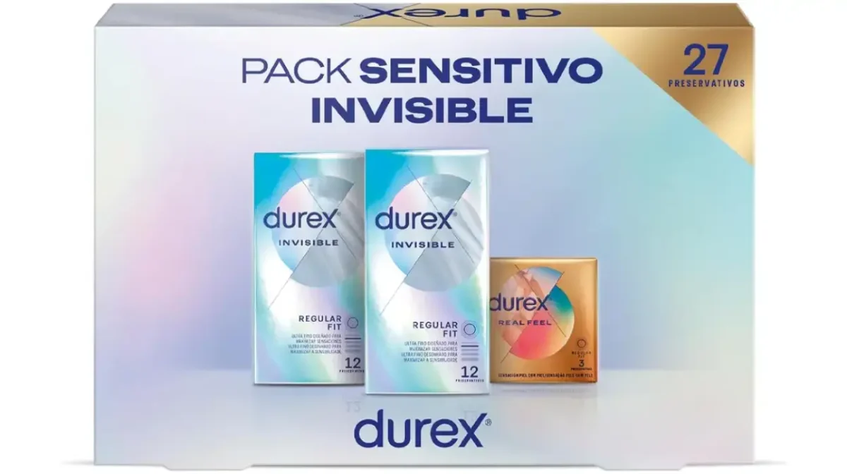 Pack x24 Preservativos Durex Invisible Extra Sensitivo + 3 Real Feel