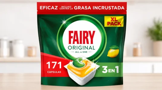 Cápsulas Fairy Original Todo En Uno para lavavajillas, pack de 171 unidades con aroma a limón