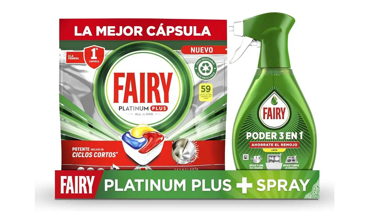 Pack Fairy Platinum Plus Capsulas Fairy Poder Limon