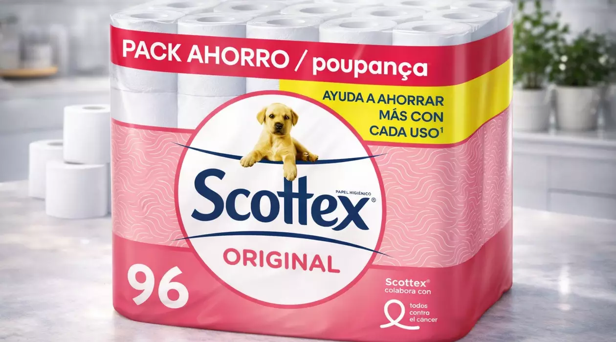 Pack Familiar 96 Rollos Scottex Papel Higiénico Original (6 x 16) Suave y Resistente