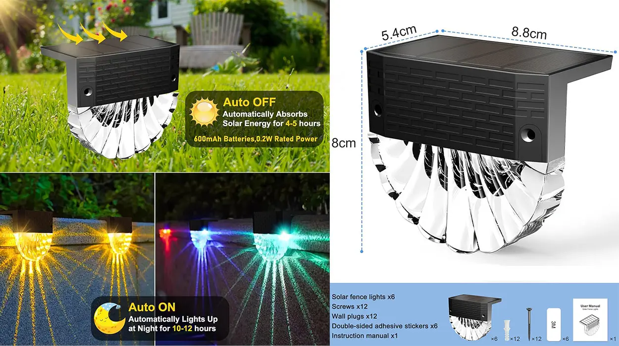 Pack FIFlying de 6 luces solares LED para exterior barato