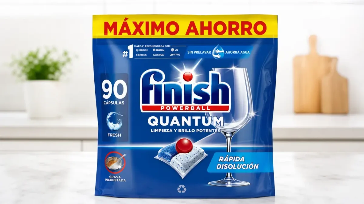 🫧 Pack x90 Finish Powerball Quantum para una vajilla reluciente en cada ciclo