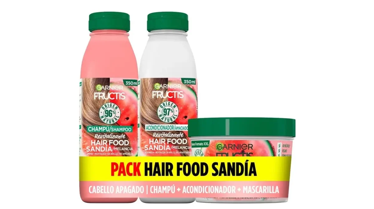 Pack Garnier Fructis Hair Food sandía revitalizante