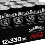 Combinado clásico Jack Daniel's & Coca-Cola con 5% de alcohol en pack de 12 latas de 250 ml