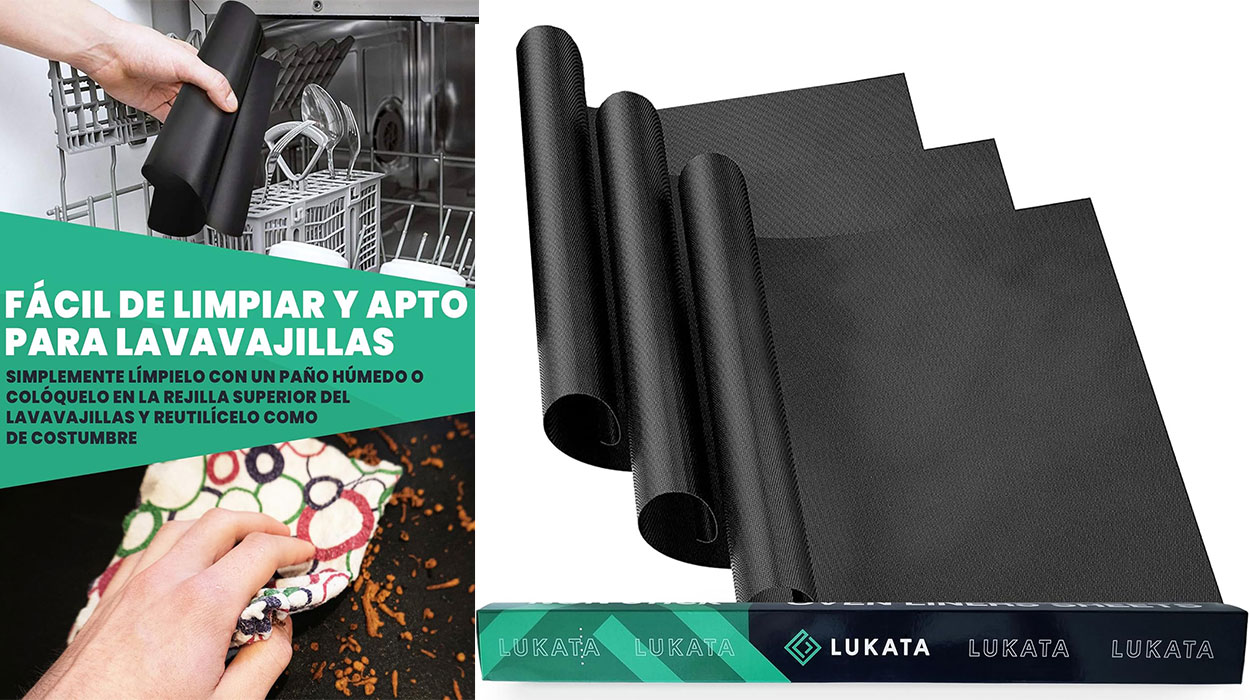 Pack Lukata de 3 hojas de revestimiento reutilizables para el horno barato