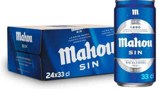 Pack x24 latas de cerveza Mahou Sin sin alcohol de 33 cl