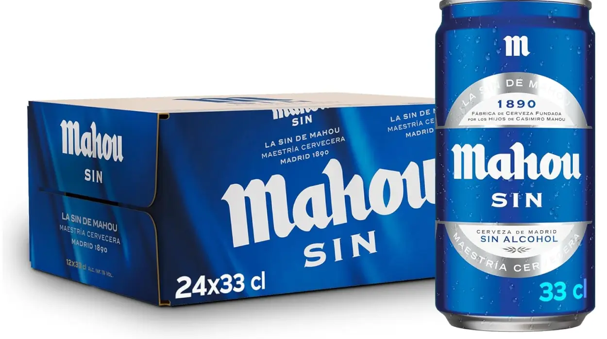 Pack x24 latas de cerveza Mahou Sin sin alcohol de 33 cl