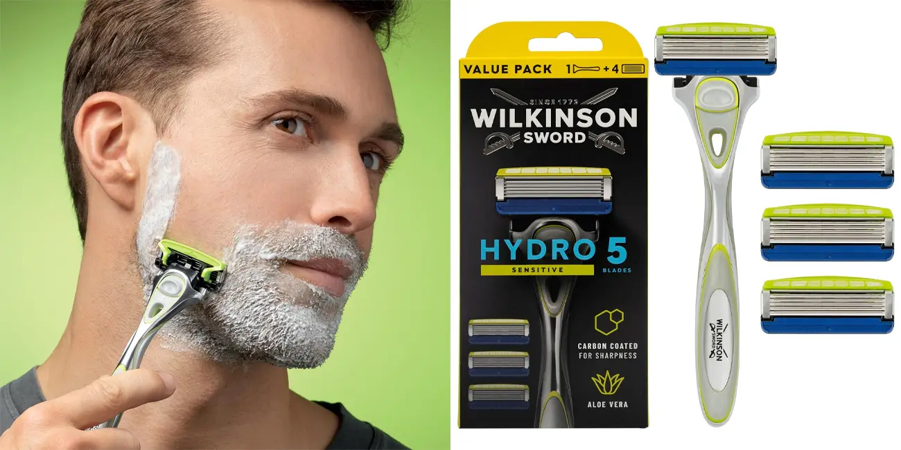 Maquinilla de afeitar Wilkinson Sword Hydro 5 Skin Protection Sensitive con 4 recambios