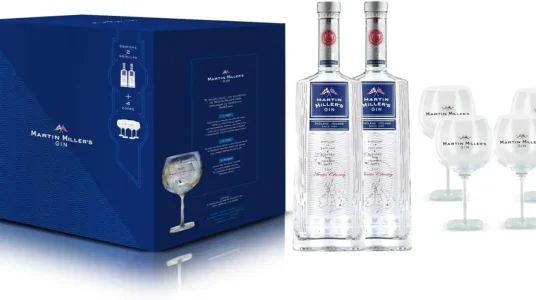 Pack regalo de ginebra Martin Miller's con 2 botellas de 70 cl y 4 copas exclusivas