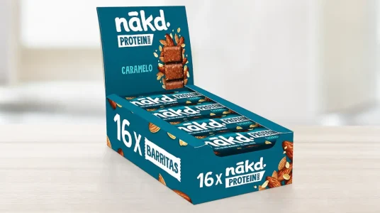 Pack x16 barritas Nakd Protein de caramelo, 45 g cada una