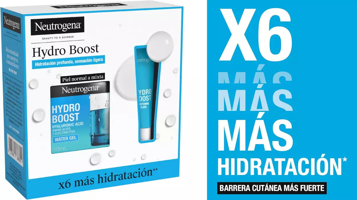 Chollo Pack Neutrogena Hydro Boost con gel de agua y contorno de ojos
