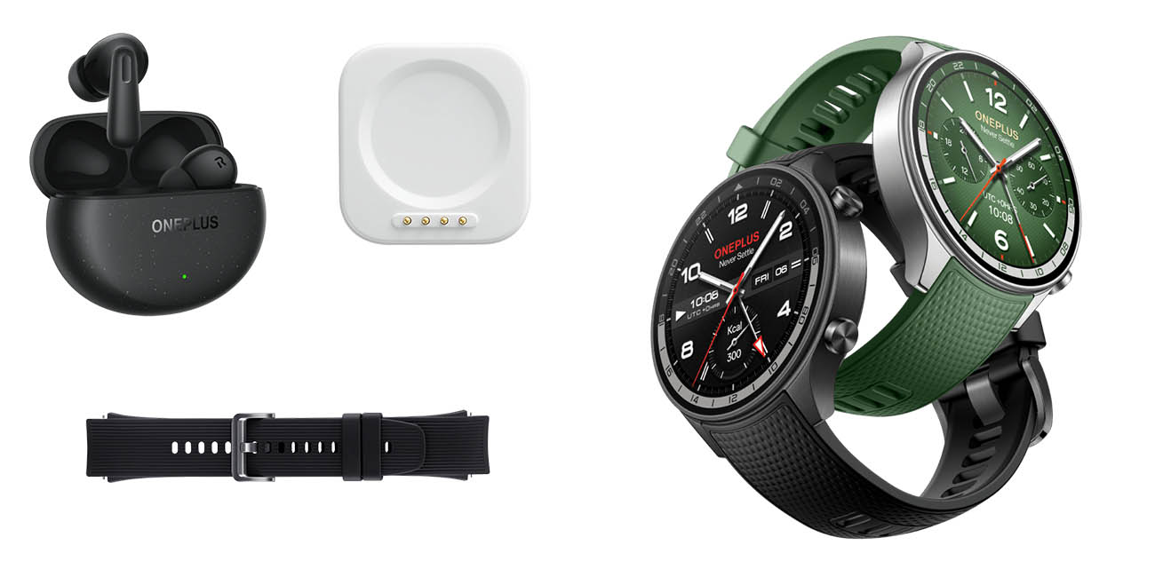 OnePlus Watch 2R + correa + base de carga + OnePlus Nord Buds 3 Pro