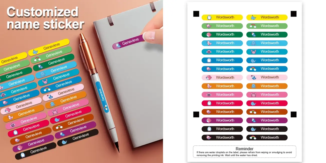 Pack de 60 etiquetas personalizables