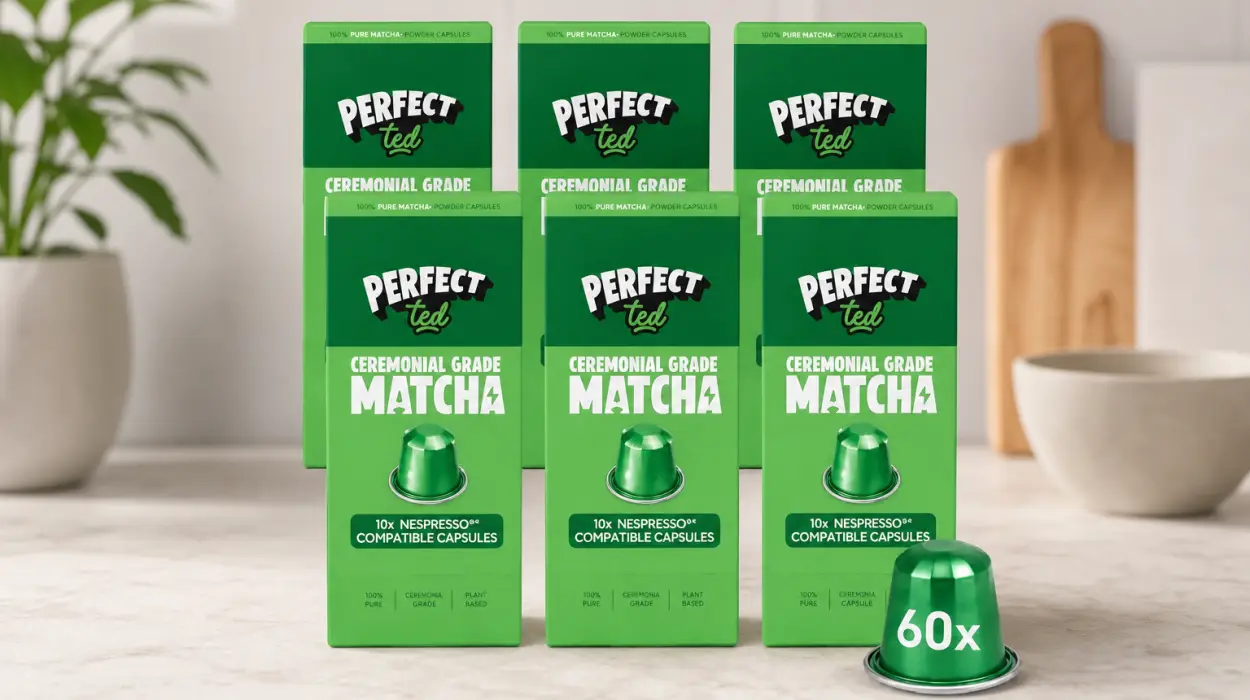 Matcha PerfectTed Original en 60 cápsulas compatibles con Nespresso