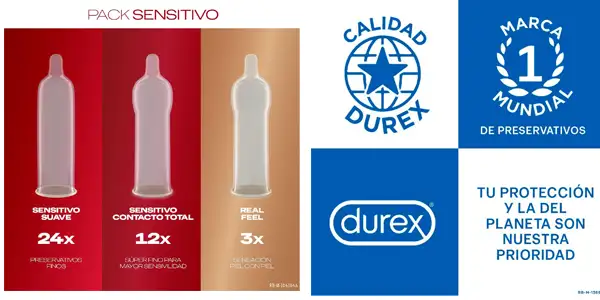 pack preservativos sensitivo durex oferta