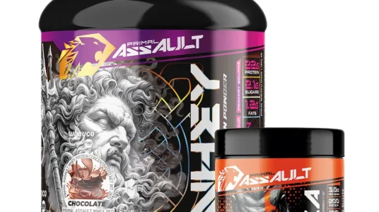 Pack de proteína y creatina Primal Assault: Whey 2 kg + Creatina en polvo 300 g sin sabor
