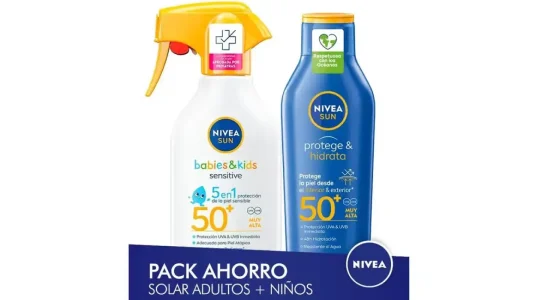 Pack protector solar Nivea Sun adultos + niños