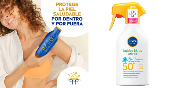 Pack protector solar Nivea Sun adultos + niños