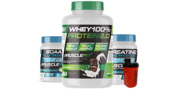 Pack Musclefit proteina, creatina y glutamina
