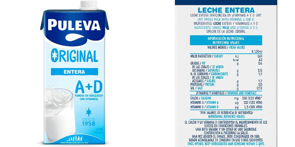 Puleva Original Entera con vitaminas A y D