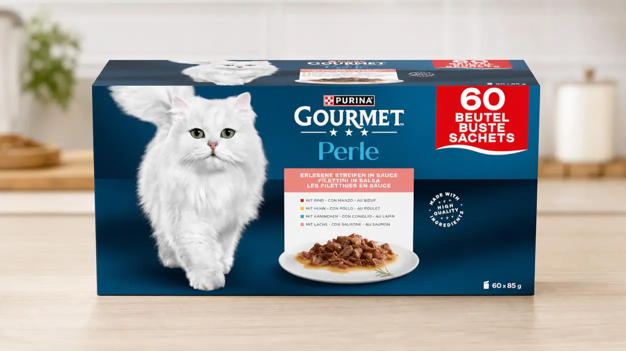 Pack x60 sobres de comida húmeda Purina Gourmet Perle con pollo y buey de 85 g