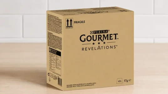 Pack x48 Purina Gourmet Revelations Mousse con salsa de salmón y atún
