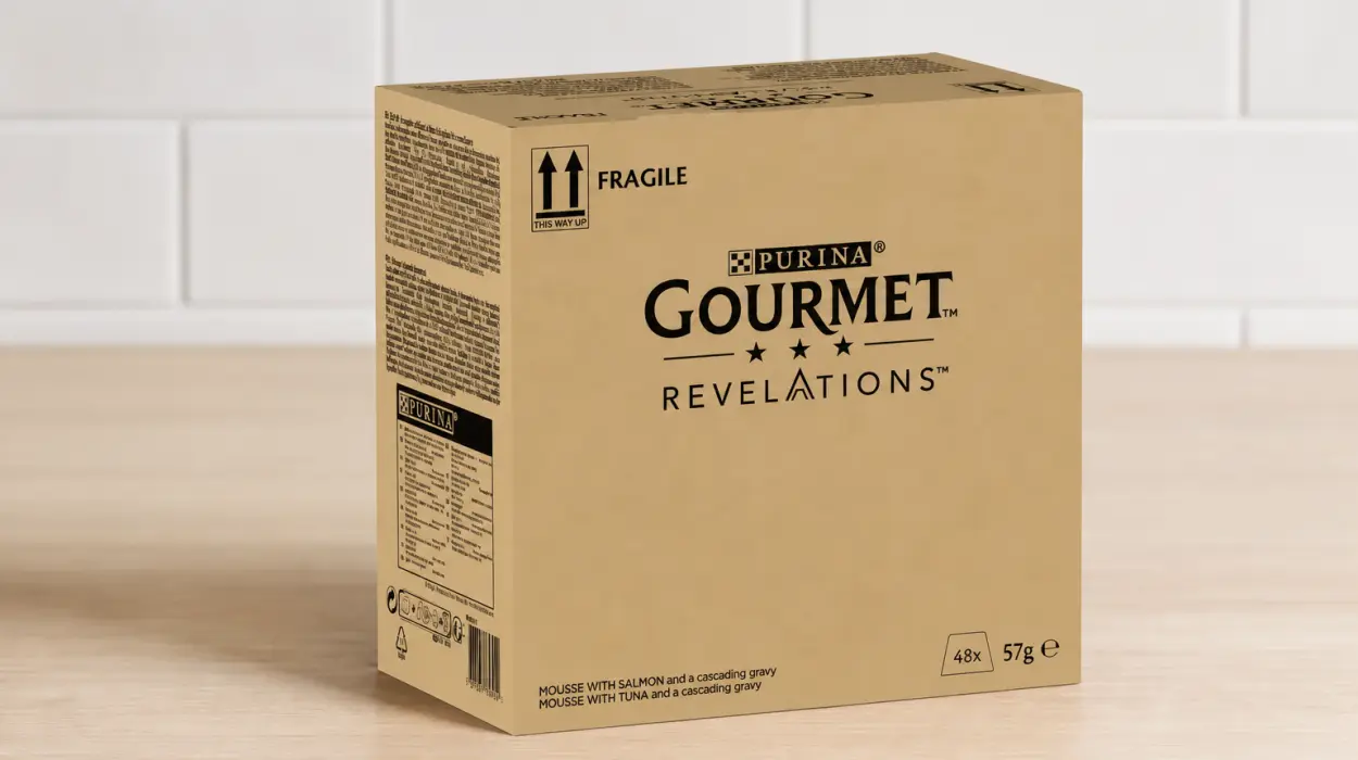 Pack x48 Purina Gourmet Revelations Mousse con salsa de salmón y atún