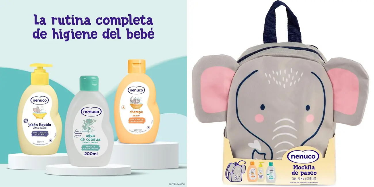 Pack mochila Nenuco Elefante + colonia, jabón y champú