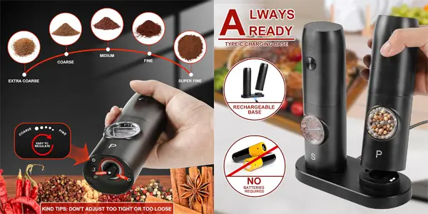 Pack de salero y pimentero eléctricos Dreamhigh