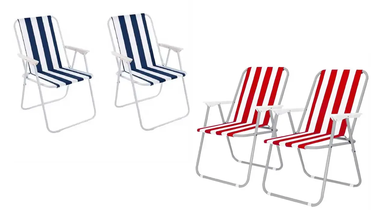 Pack sillas de playa plegables