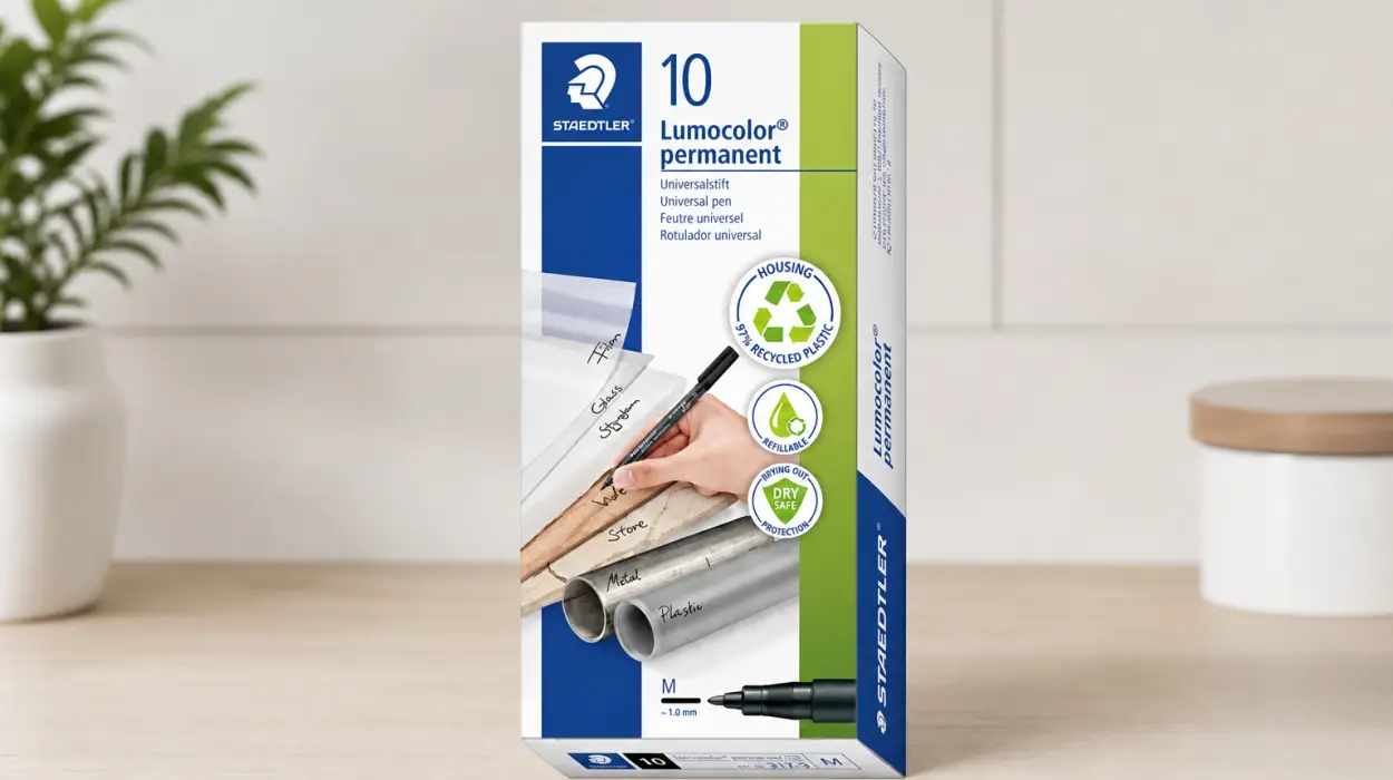 Pack de 10 rotuladores permanentes Staedtler Lumocolor 317 negros de 1 mm