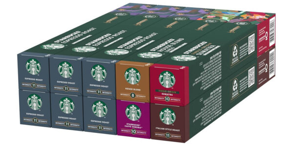 Pack de 100 cápsulas de café Starbucks Discover Variety para Nespresso