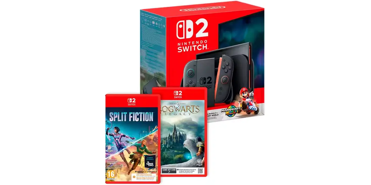 Nintendo Switch 2 + Mario Kart World + Hogwarts Legacy + Split Fiction