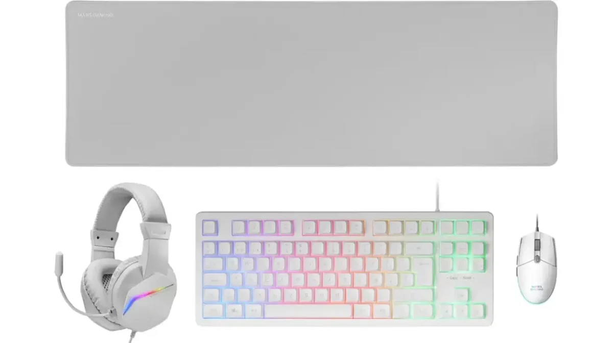 El combo gamer más barato de Amazon: teclado, ratón, auriculares y alfombrilla XXL Mars Gaming