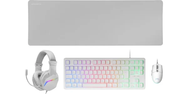 Pack de teclado, ratón, auriculares y alfombrilla XXL Mars Gaming