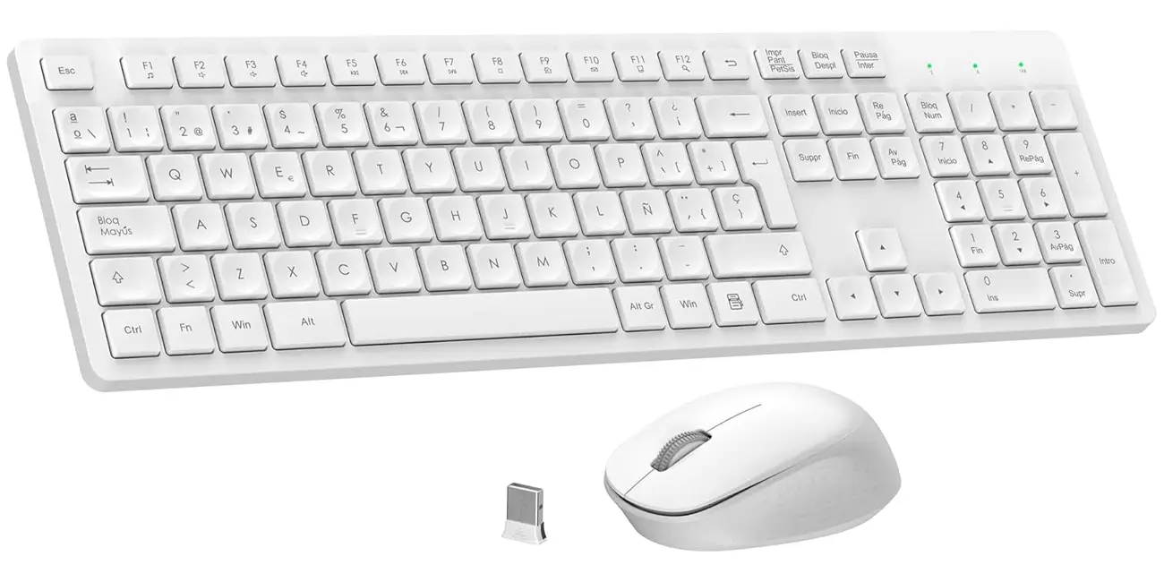 Pack de teclado y ratón inalámbrico LeadsaiL 2.4 GHz