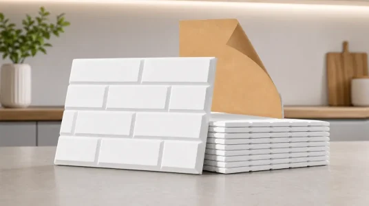 Pack x12 paneles acústicos TONOR de ladrillo autoadhesivos de 30 x 30 x 0,9 cm