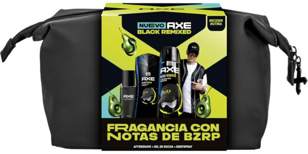 Pack Trío Axe Black Remixed con neceser