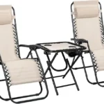 Set de 2 Tumbonas reclinables con mesa