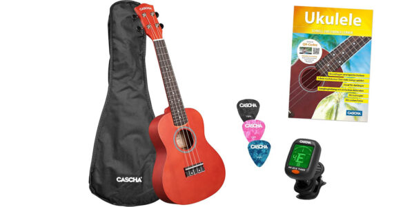 Ukelele CASCHA Concert Linden Red