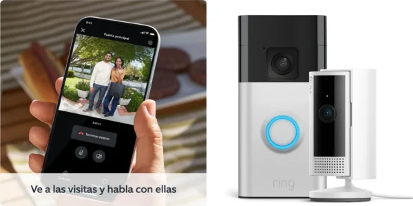 Pack Videoportero inteligente Ring con batería + cámara interior Ring