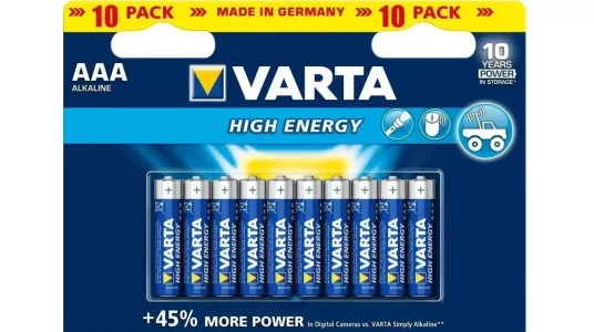 Pack x10 pilas alcalinas Varta AAA Longlife Power