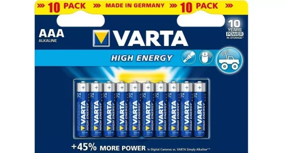 Pack x10 pilas alcalinas Varta AAA Longlife Power
