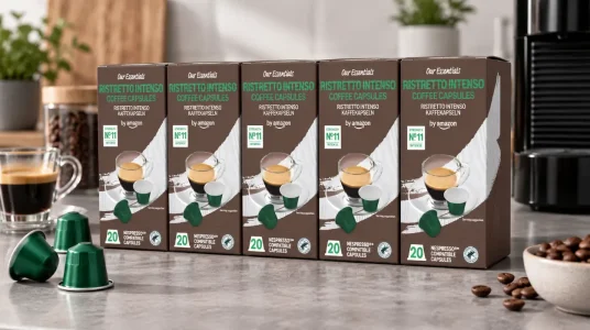 Pack x100 cápsulas de café by Amazon Ristretto Intenso compatibles con Nespresso