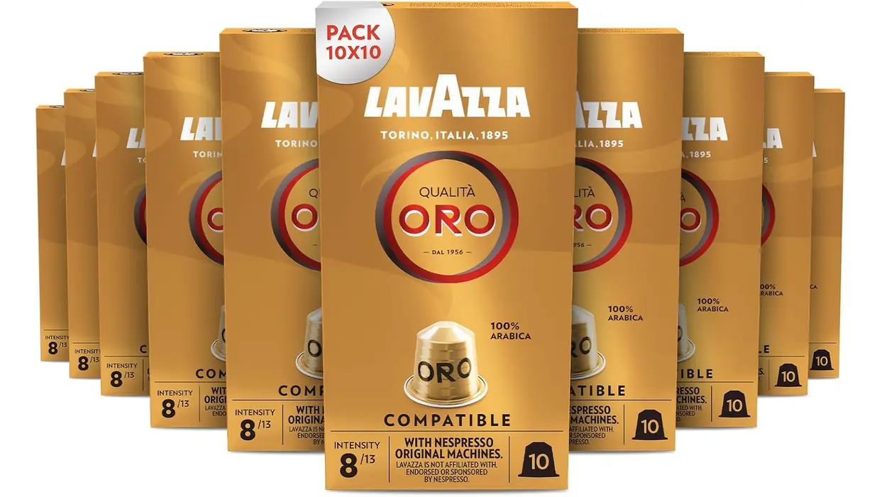 Pack x100 Cápsulas de café Lavazza Qualità Oro para Nespresso