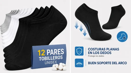 Pack x12 calcetines tobilleros PS Prouths de algodón surtidos