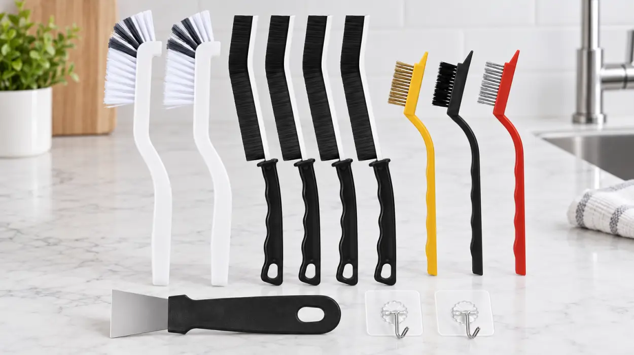 Pack de 12 cepillos de limpieza para hendiduras, lavabo y baño