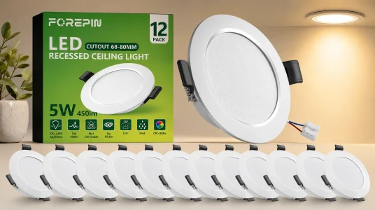 12 downlights LED empotrables Forepin